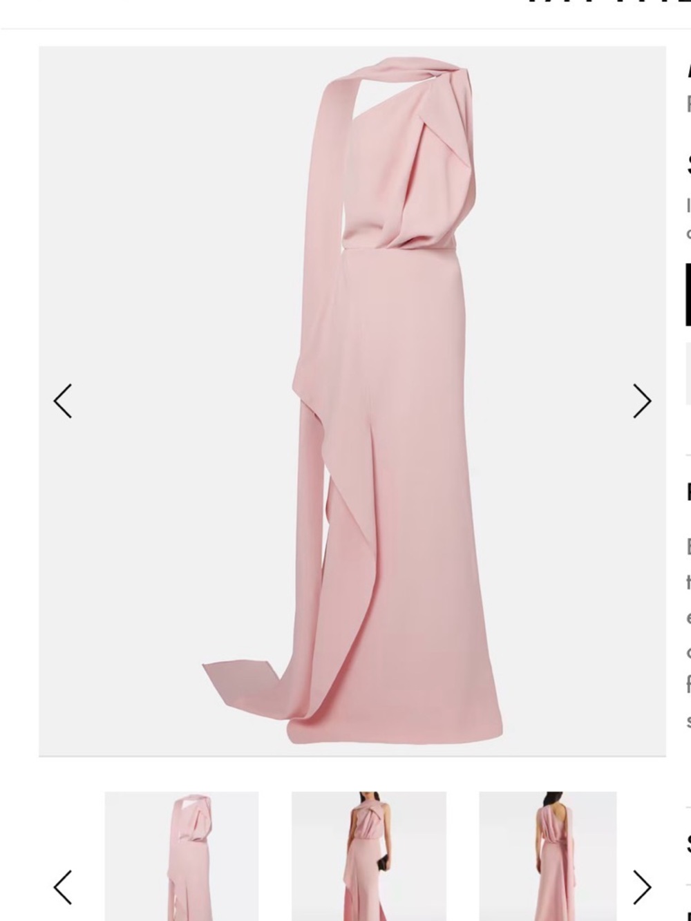 MATICEVSKI  Priority draped crêpe gown . One-Shoulder Blush Draped Evening Gown.